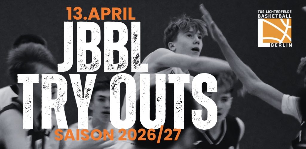 JBBL | Try Outs am 13. April - JETZT ANMELDEN